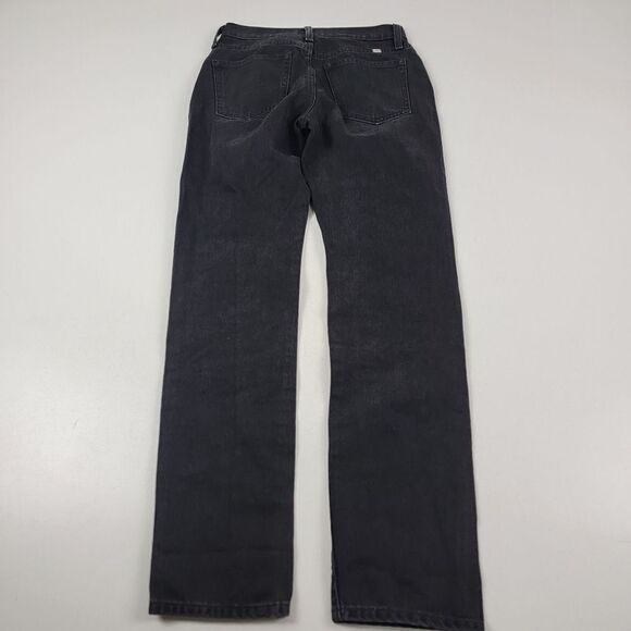 Sunday Best Aritzia High Rise Wide Leg Black Denim Jeans Womens Size 0 - Picture 3 of 16
